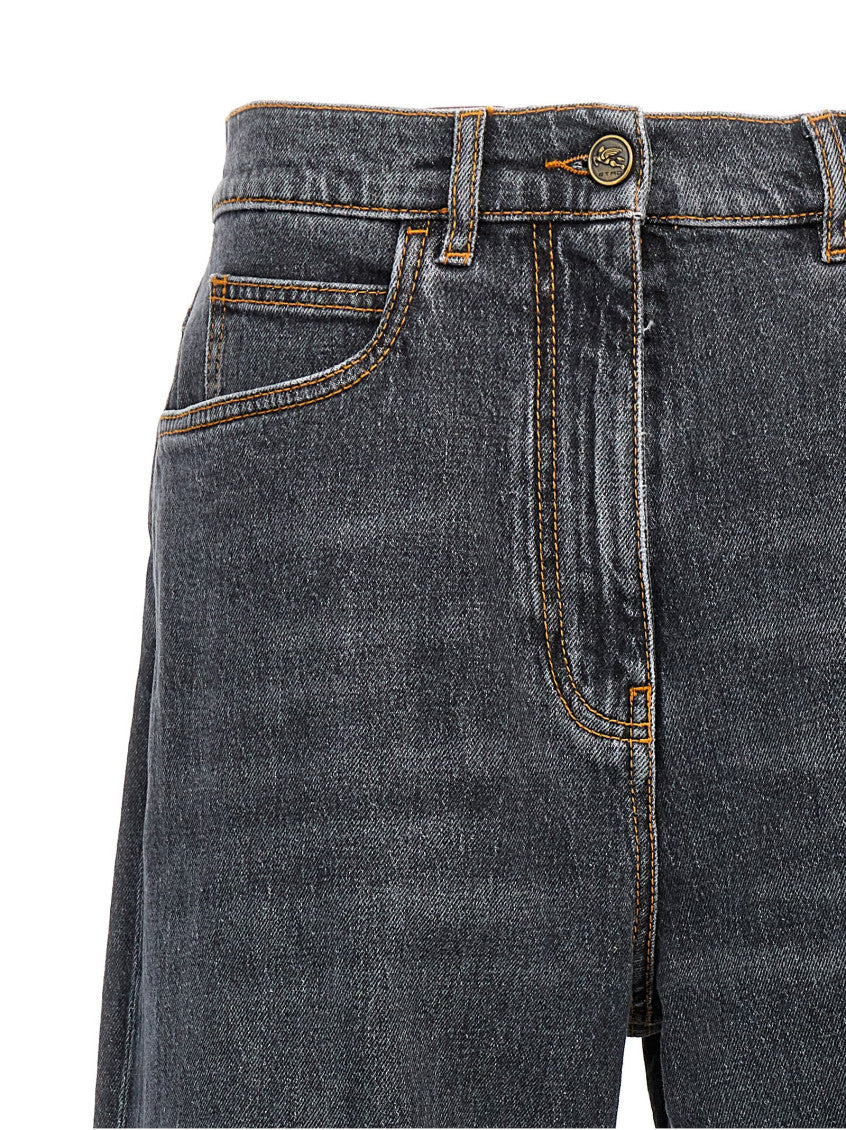 Dark Grey Wide Leg Jeans 3