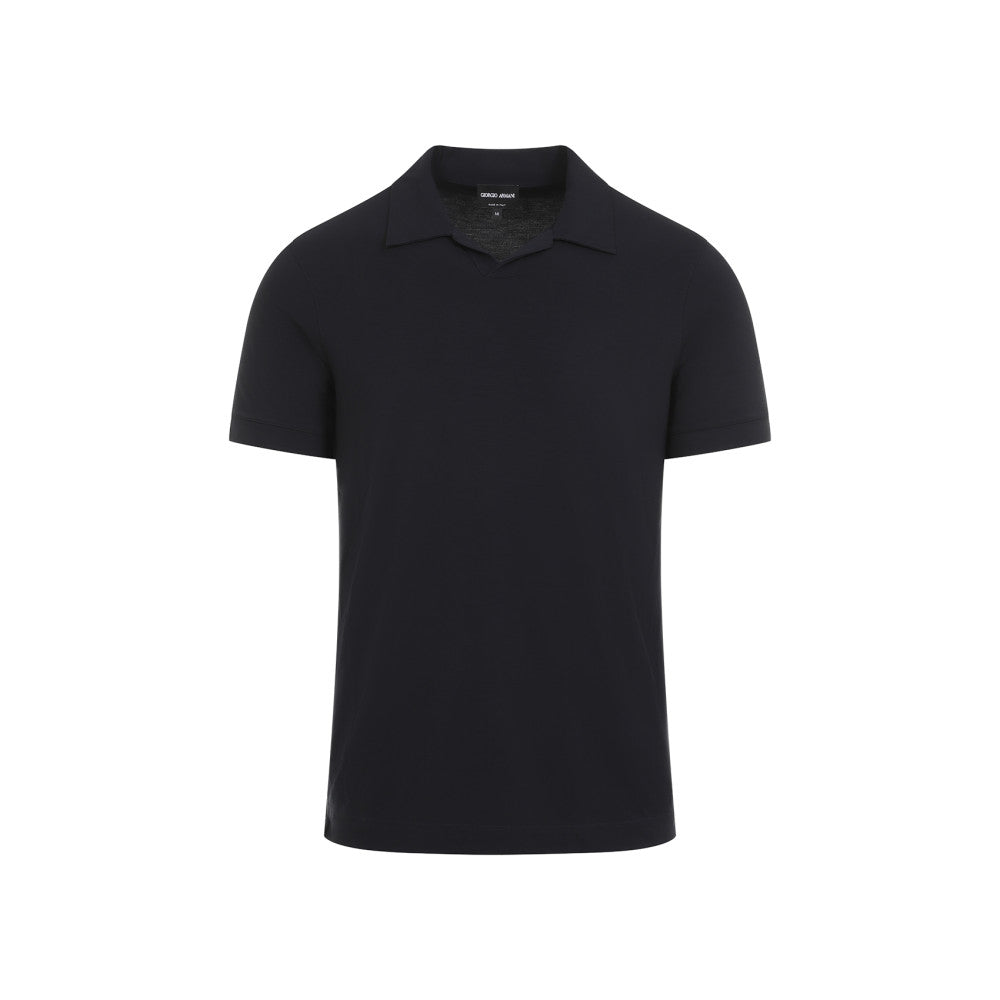 Navy Blue Solid Polo 1