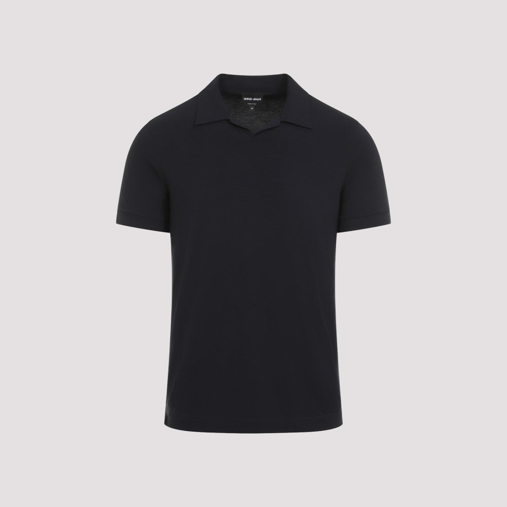 Navy Blue Solid Polo 2