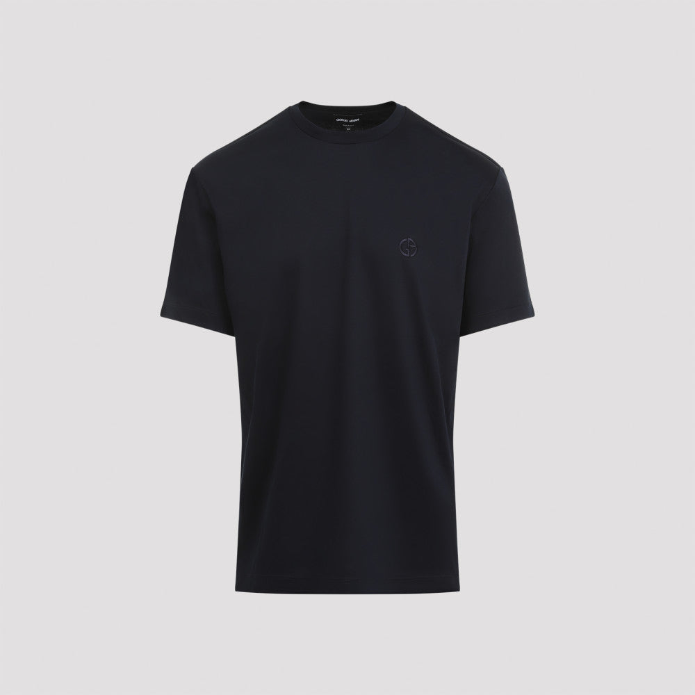 Black Logo Embroidery T-Shirt 2