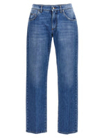 Blue Logo Plaque Jeans 1