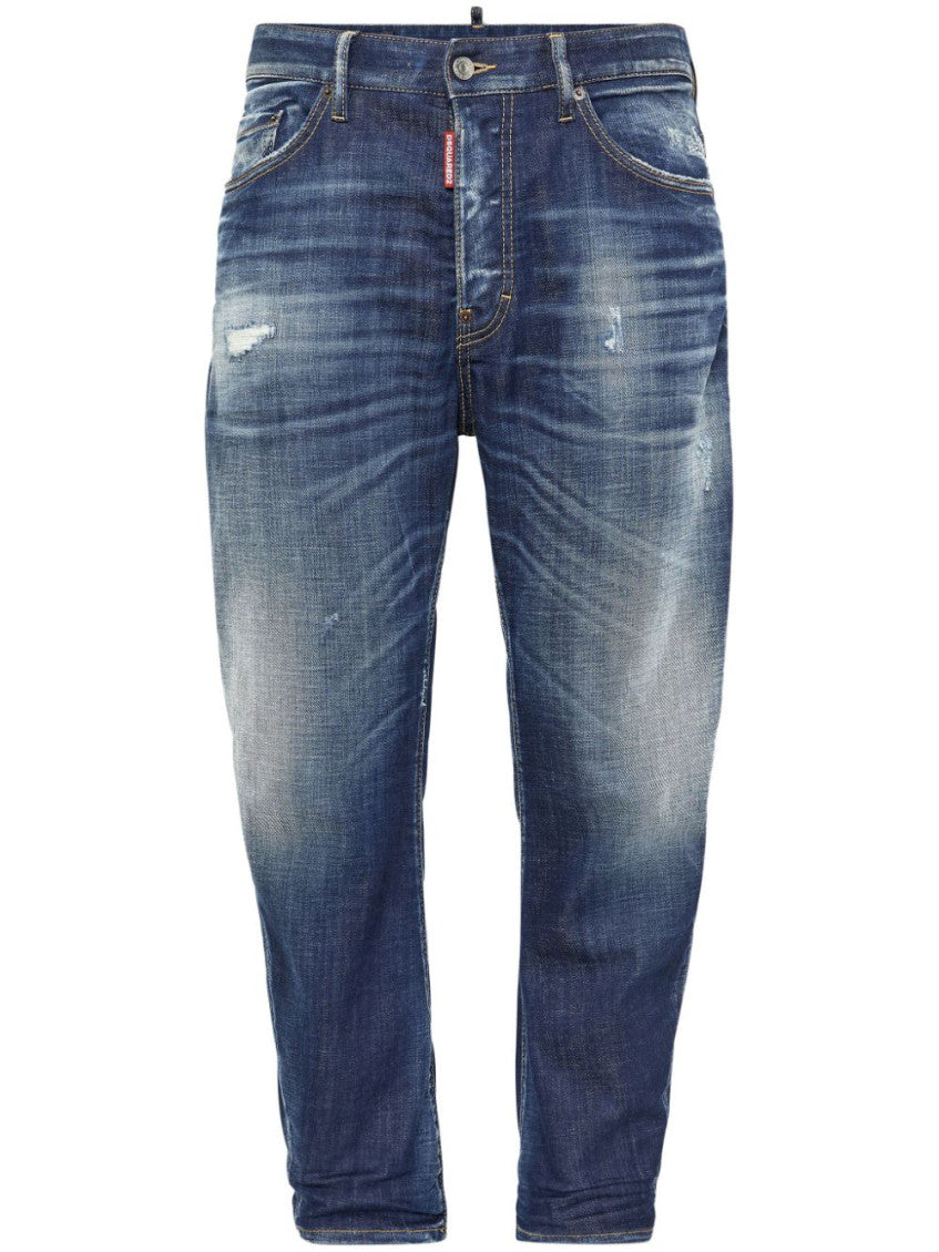 Navy Blue Cotton Jeans 1