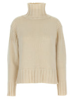 Beige Ribbed Detail Sweater 1