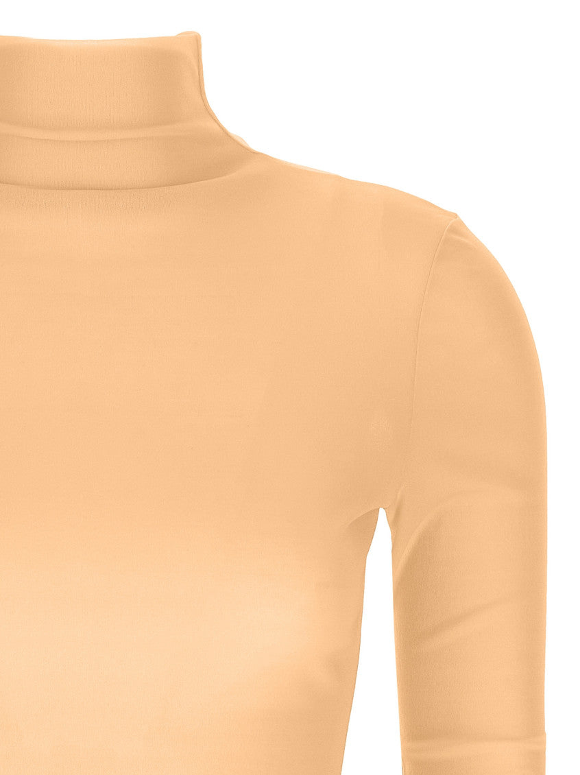 Beige  Silk Turtleneck Top 3