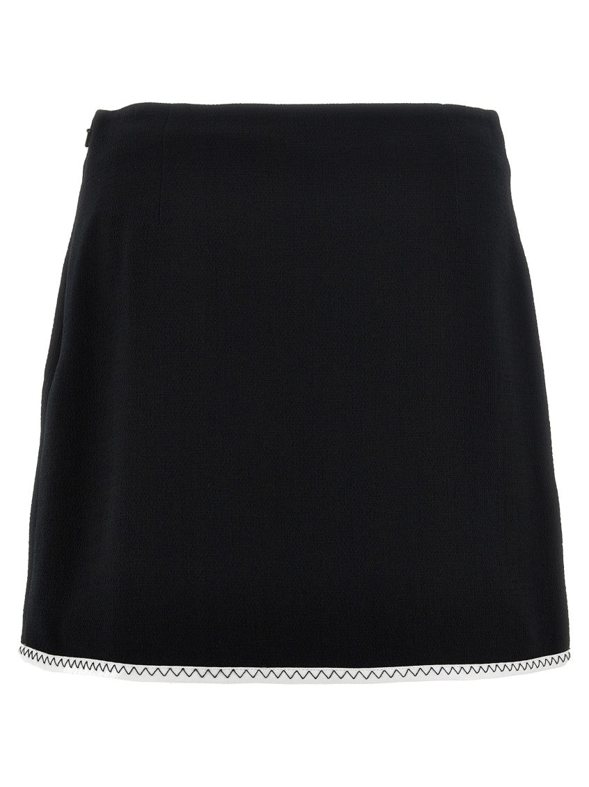 Black Heart Button Skirt 2