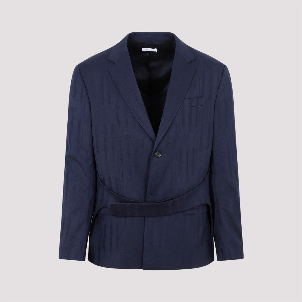 Navy Blue Shibori Relaxed Jacket 3