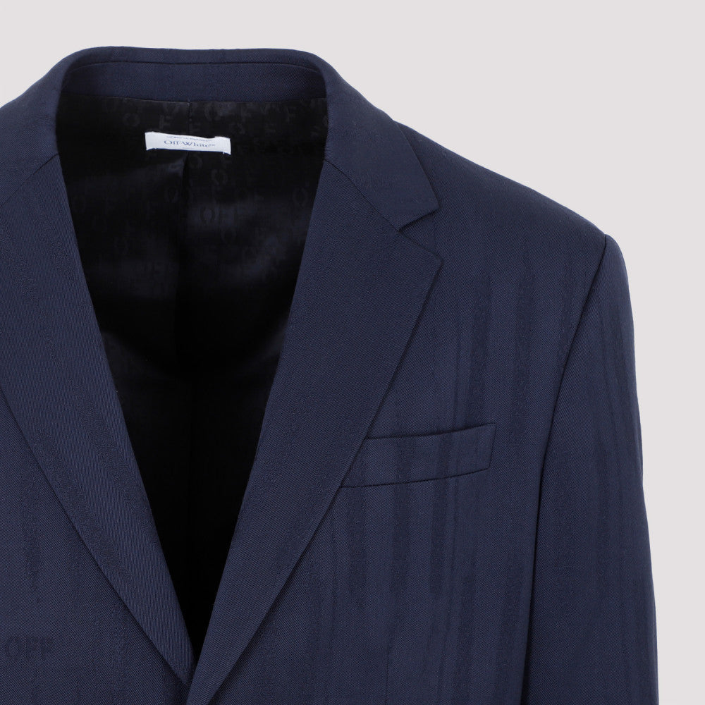Navy Blue Shibori Relaxed Jacket 5
