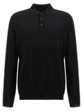 Black Wool polo shirt 1