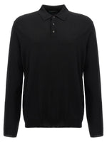 Black Wool polo shirt 1