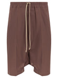 Brown Solid Bermuda Shorts 1