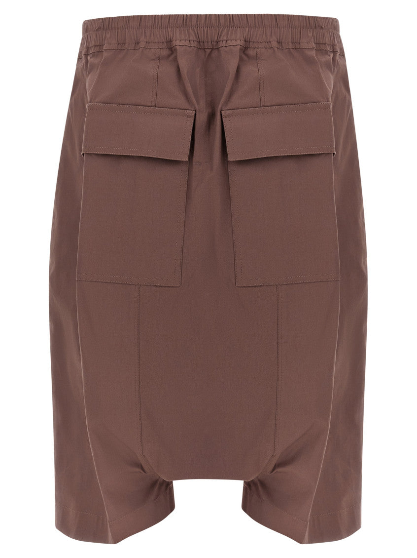 Brown Solid Bermuda Shorts 2