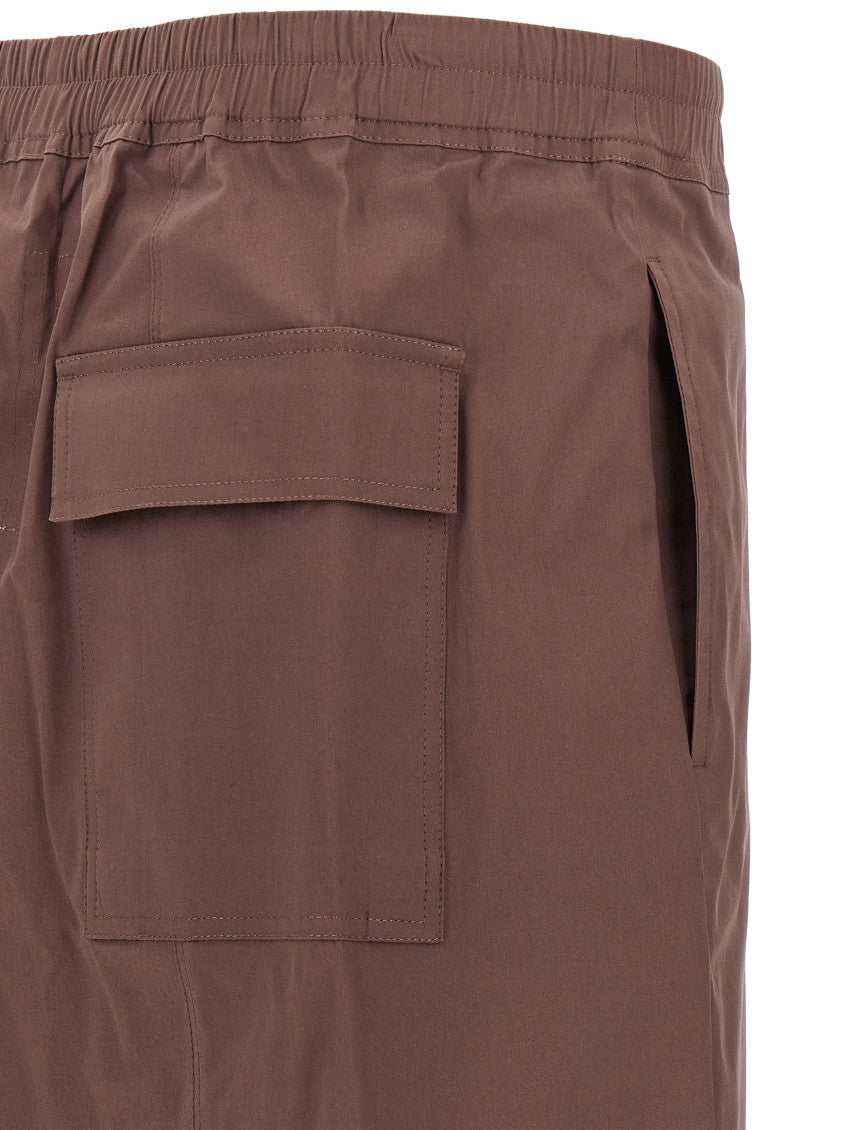 Brown Solid Bermuda Shorts 4