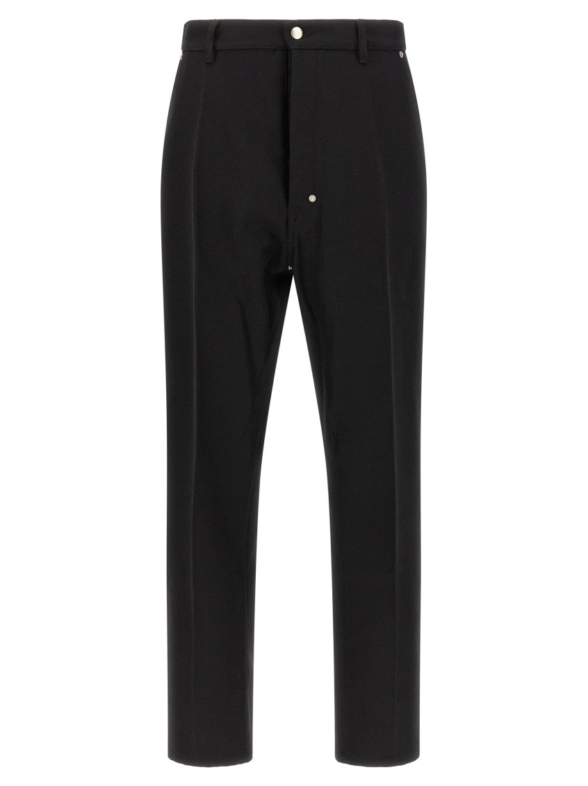 Black Straight Flat Front Pants 1