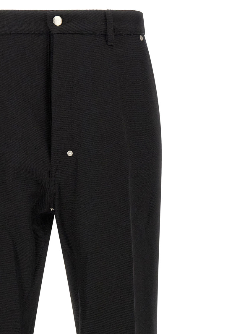 Black Straight Flat Front Pants 3