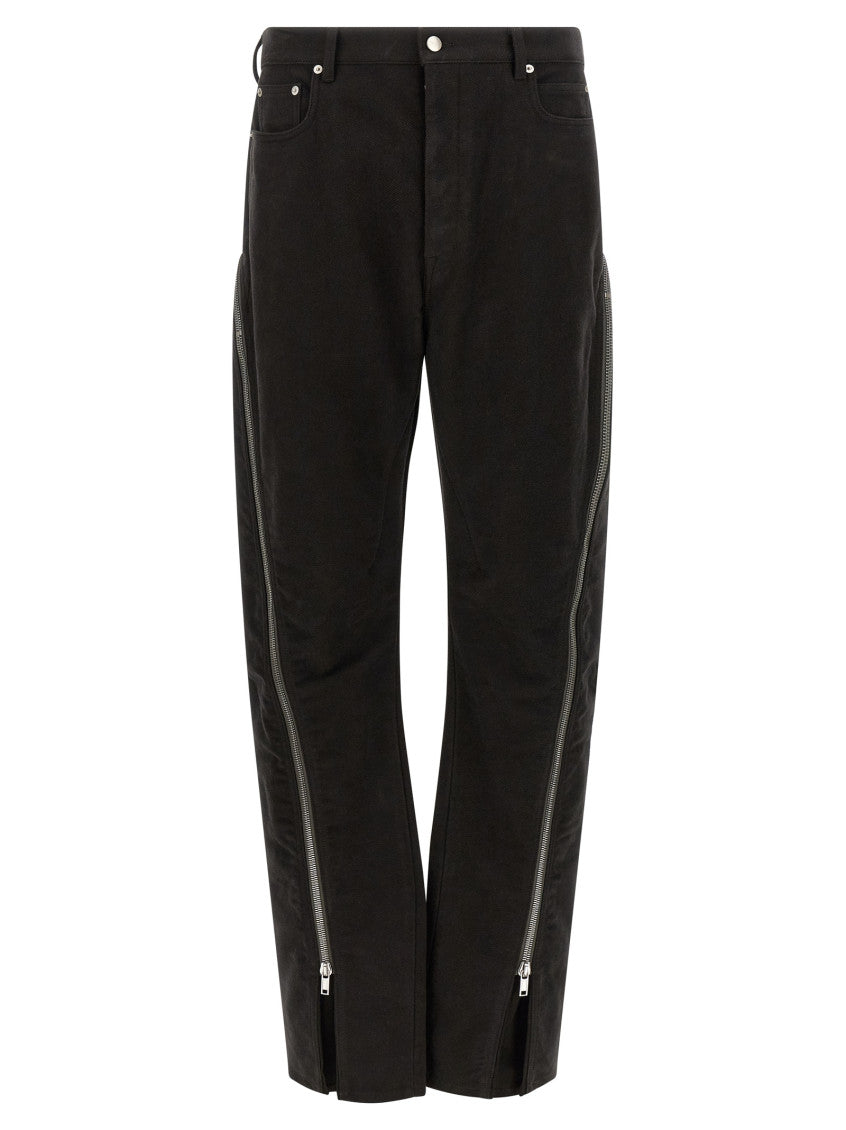 Black Slim Flat Front Pants 1