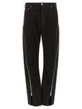 Black Slim Flat Front Pants 1