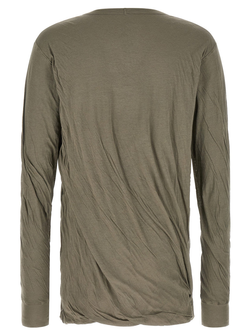 Grey Solid Crew Neck T-Shirt 2