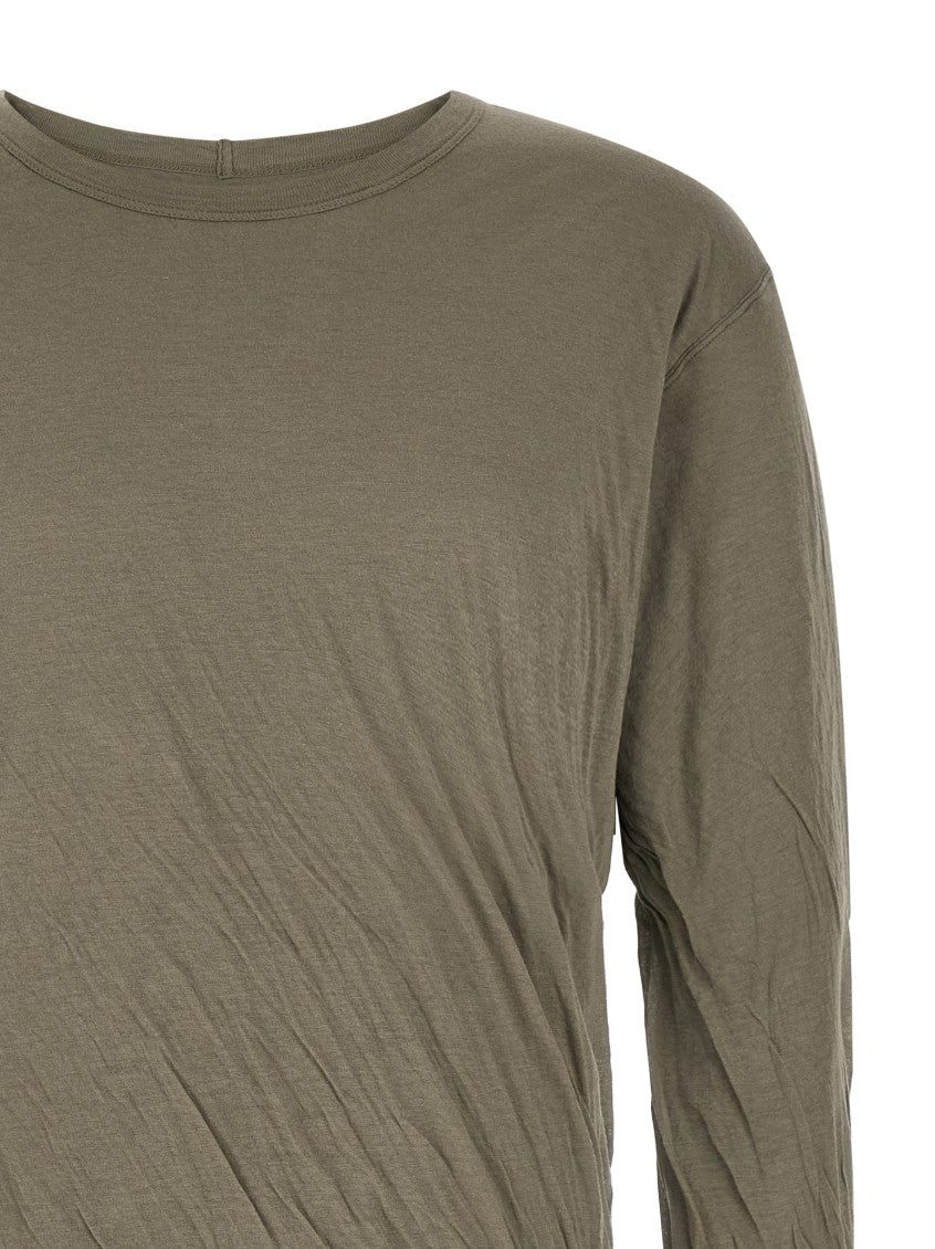 Grey Solid Crew Neck T-Shirt 3