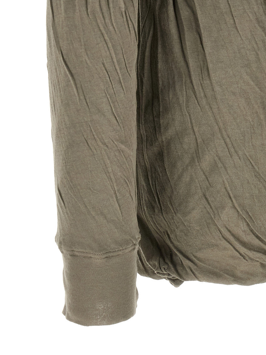 Grey Solid Crew Neck T-Shirt 4