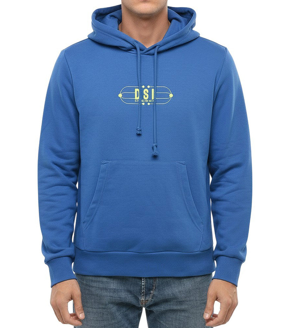 Blue Logo Regular Hoodie 1