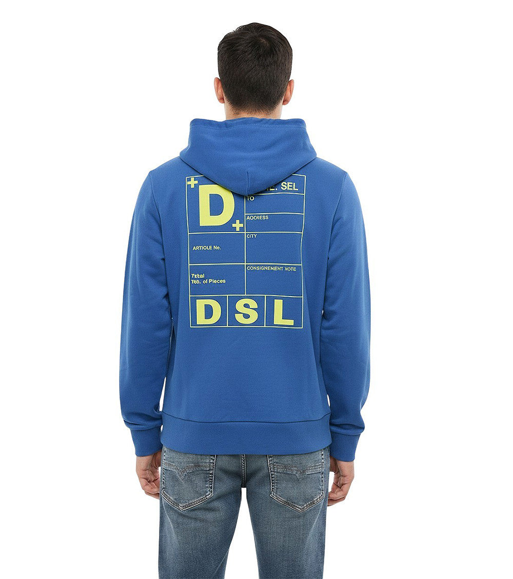 Blue Logo Regular Hoodie 2