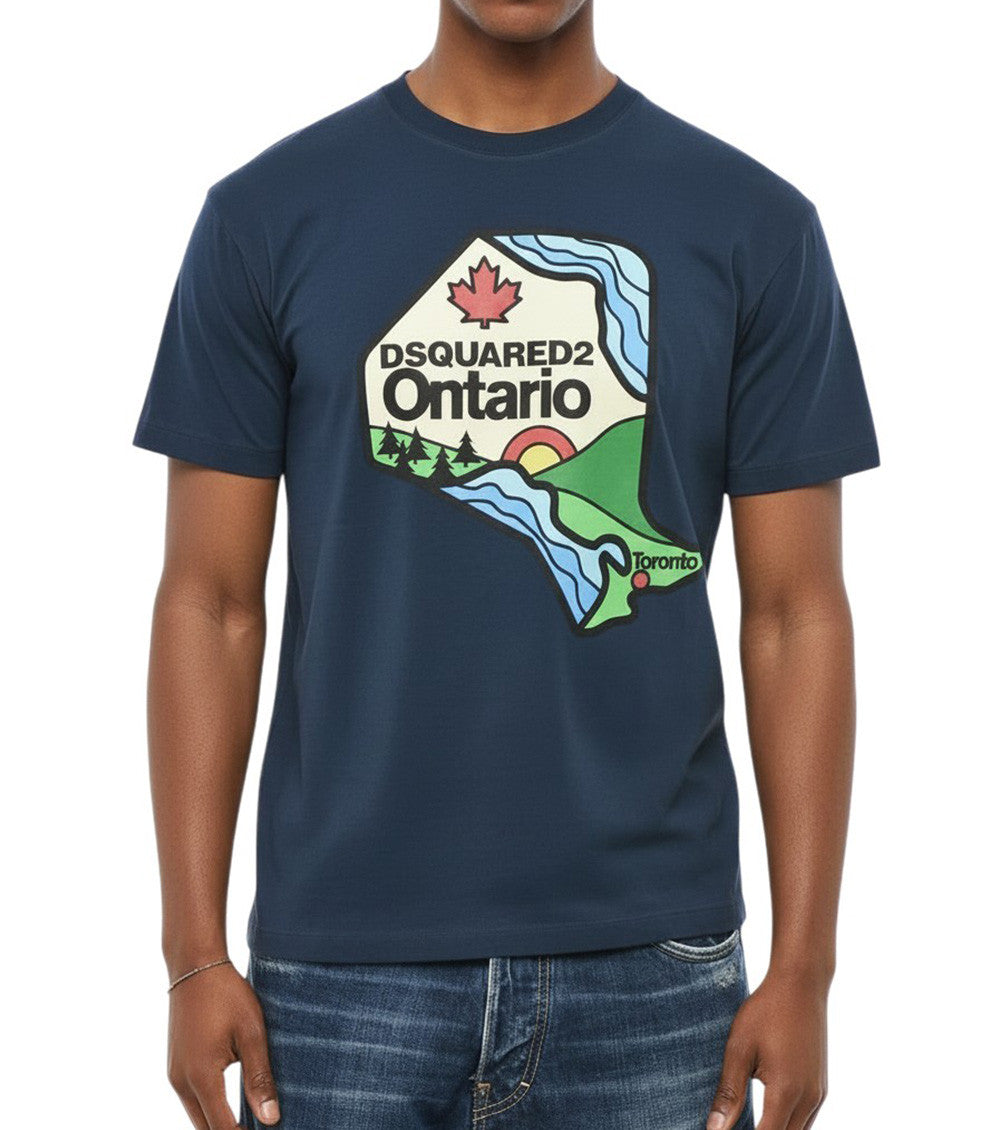 Navy Blue Graphic T-Shirt 1