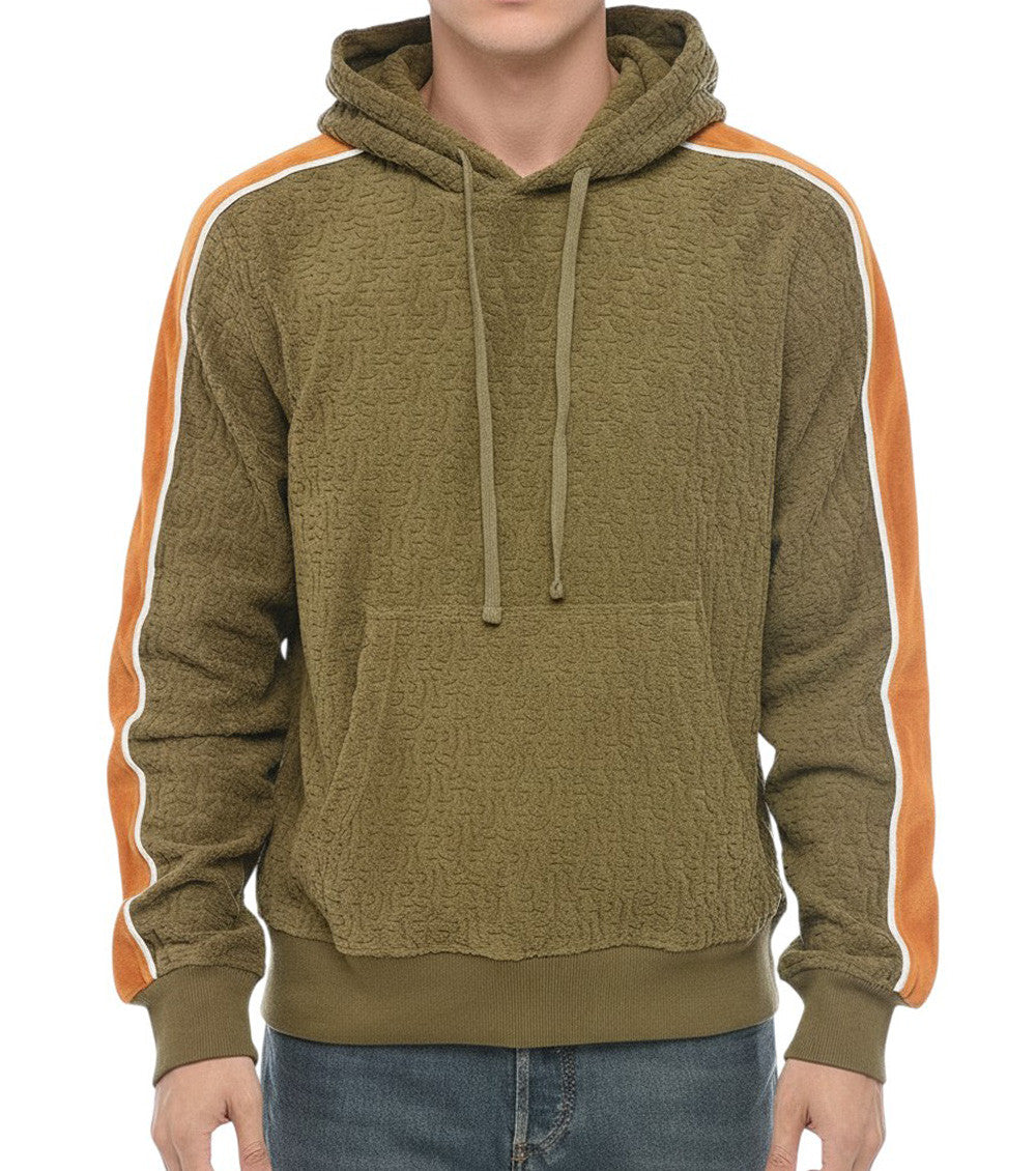 Green Textured Hoodie 1