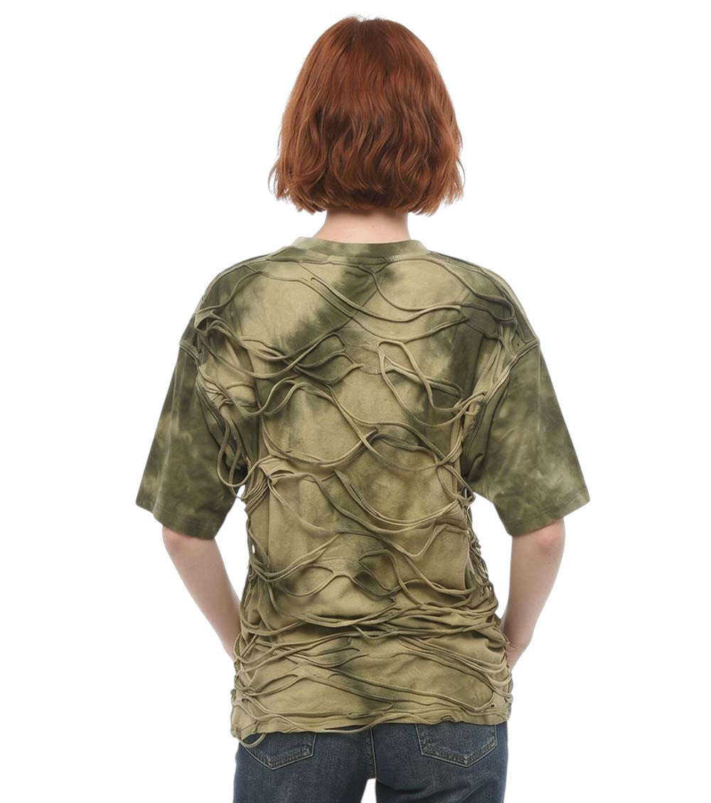 Green Tie-Dye Crew Neck T-Shirt 2