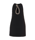 Black Embellished Round Neck Mini Dress 1
