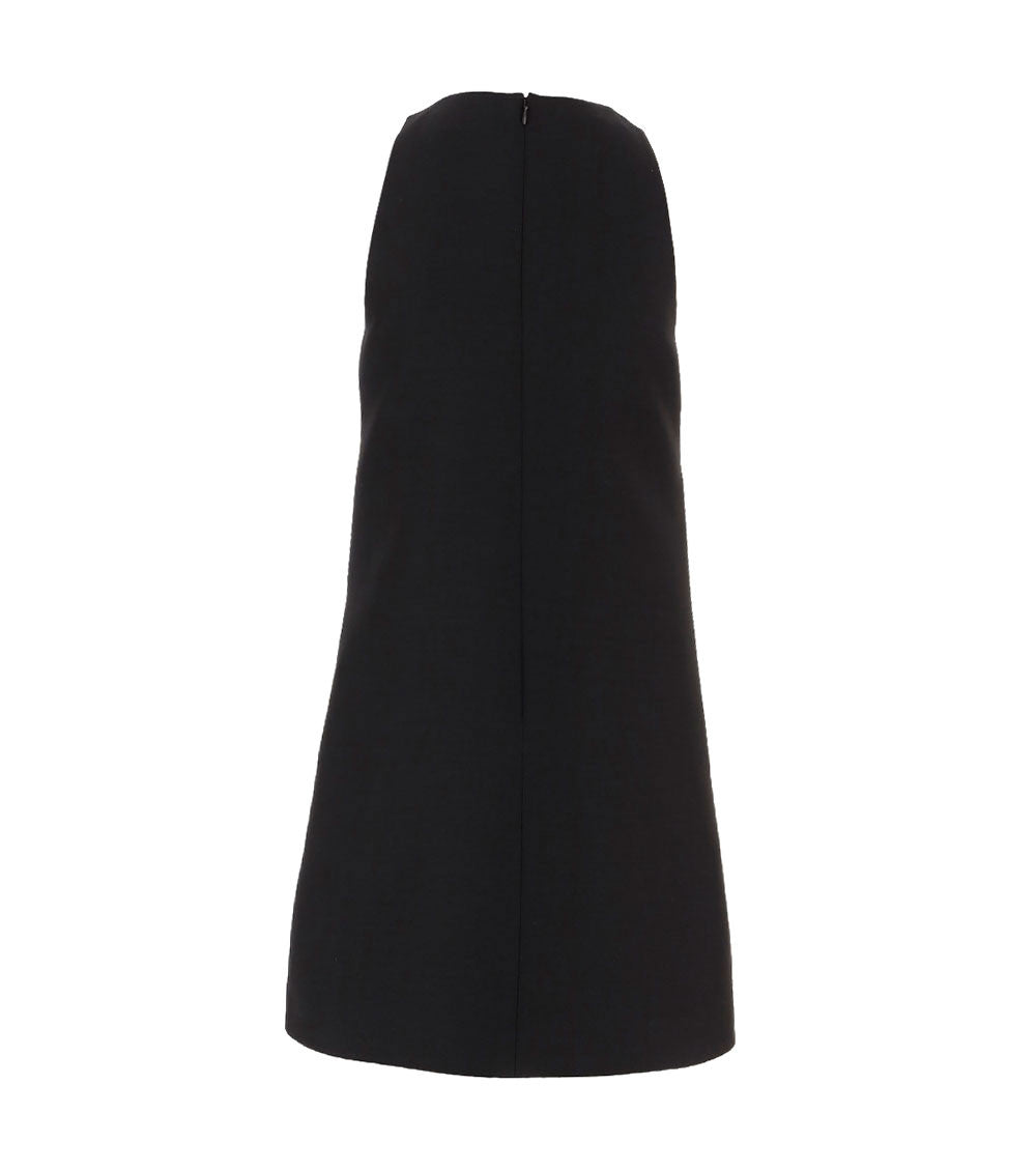 Black Embellished Round Neck Mini Dress 2