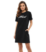 Black Logo Crew Neck Mini Dress 1