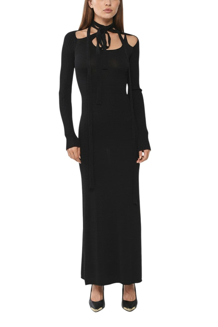 Black Halter Neck Maxi Dress 1