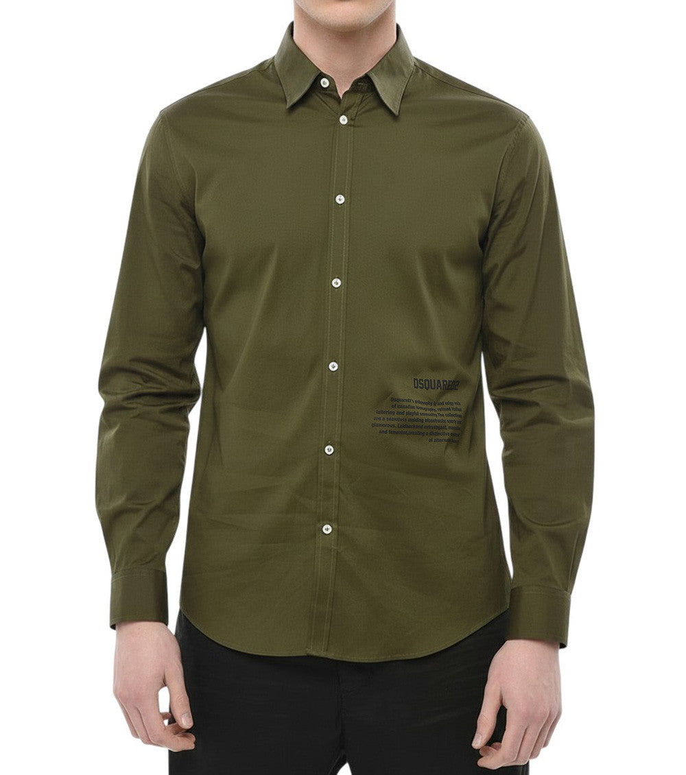 Green Slim Logo Shirt 1