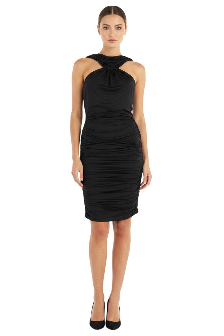 Black Halter Neck Mini Dress 1