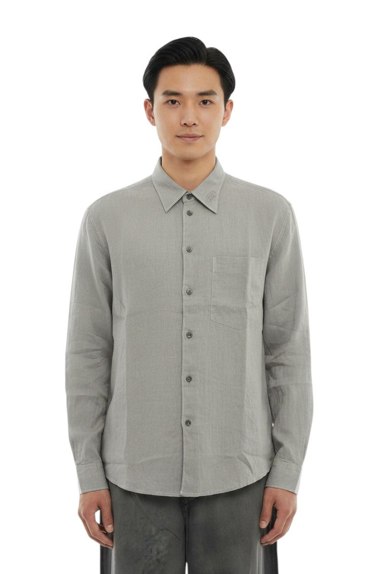 Grey Regular Solid Shirt 1