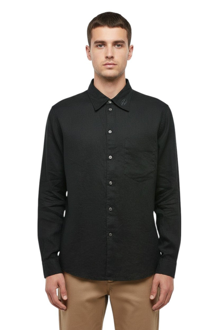 Black Regular Solid Shirt 1