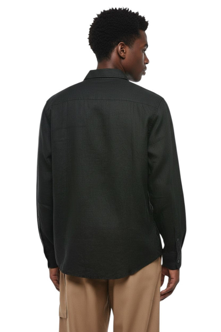 Black Regular Solid Shirt 2