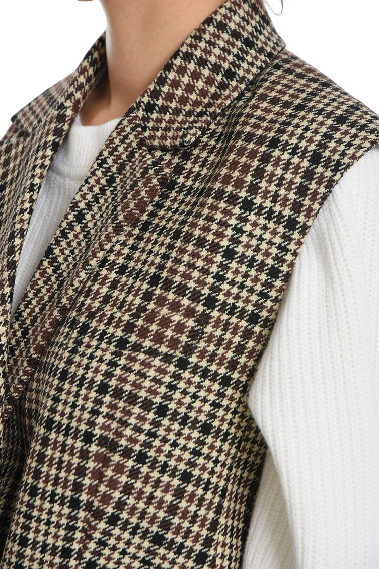 Multicolor Checks Notched Lapel Blazer 3