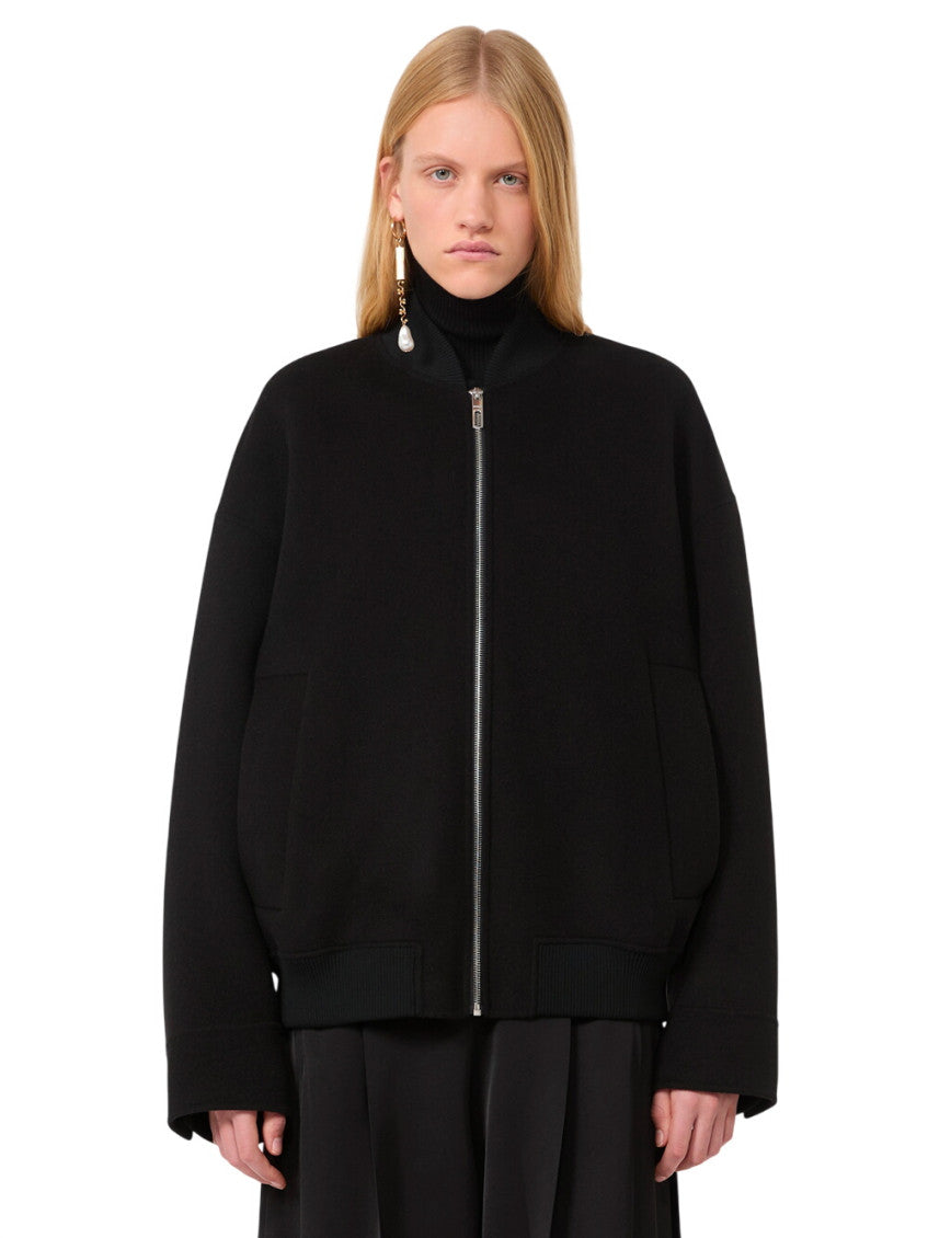 Black Mock Collar Jacket 2