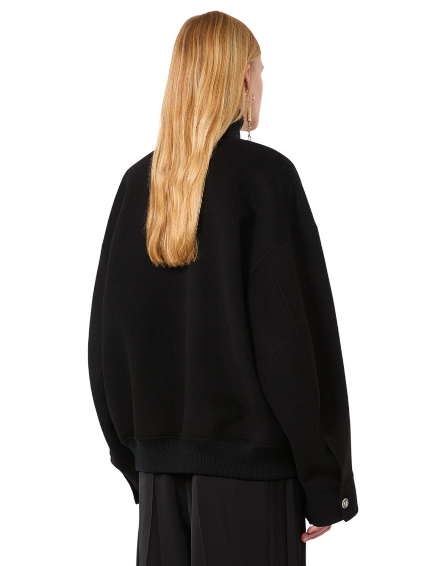 Black Mock Collar Jacket 3