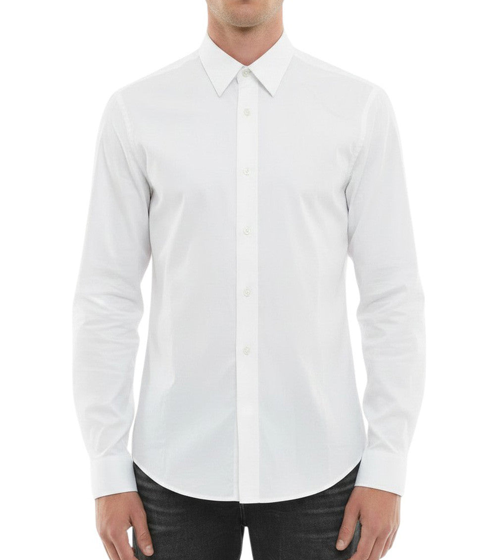 White Regular Solid Shirt 1