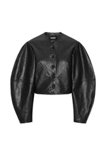 Black Solid V Neck Jacket 1