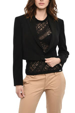 Black Shawl Neck Jacket 1