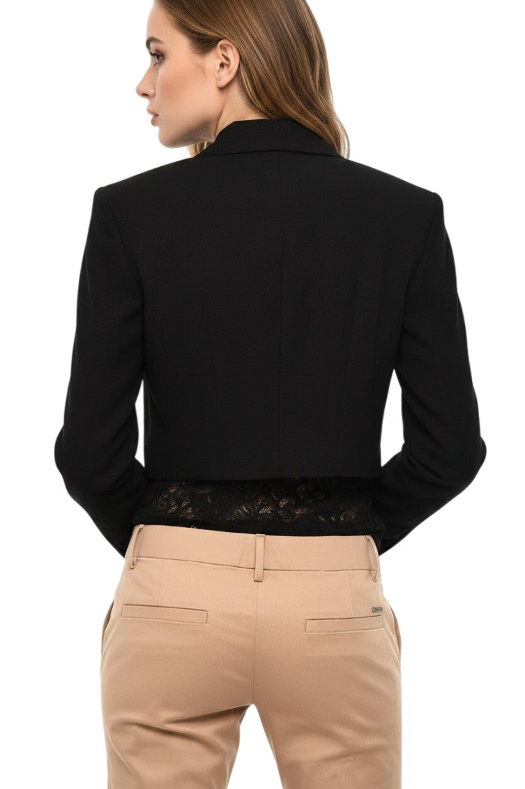 Black Shawl Neck Jacket 2