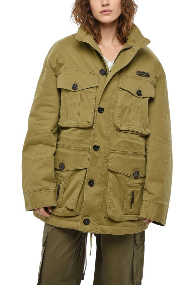 Green Mock Collar Jacket 1
