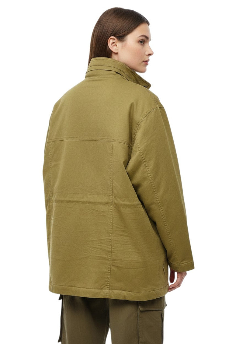 Green Mock Collar Jacket 2