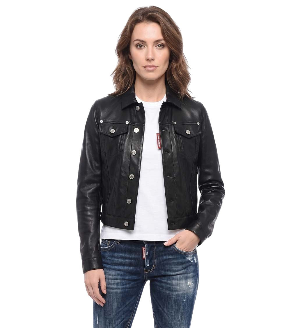 Black Shirt Collar Jacket 1