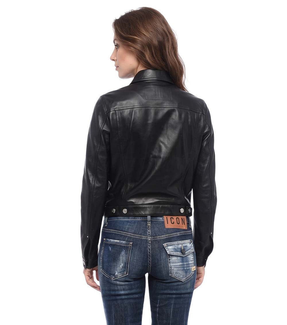Black Shirt Collar Jacket 2