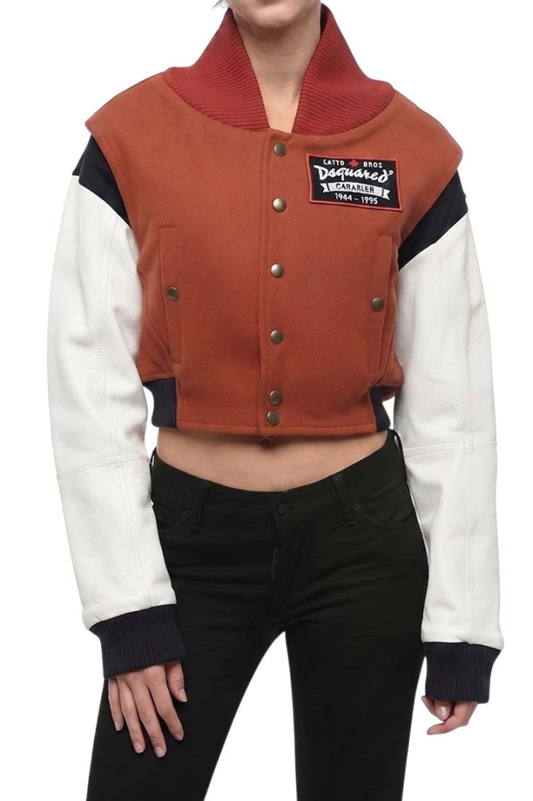 Multicolor Color Block Mock Collar Jacket 1