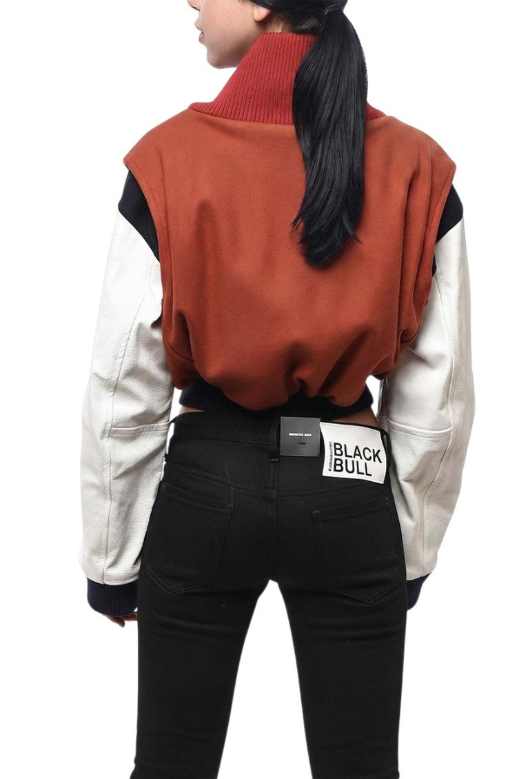 Multicolor Color Block Mock Collar Jacket 2